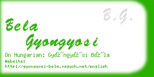 bela gyongyosi business card